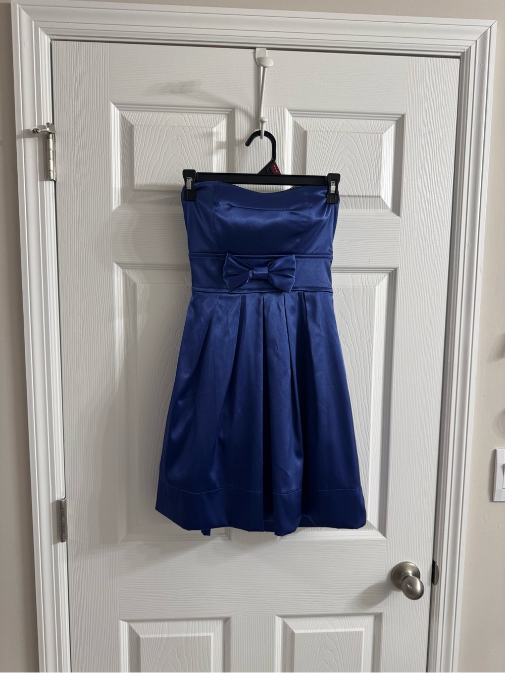 Ruby Rox Royal Blue Strapless Bow Cocktail Dress